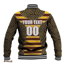 AFL - Hawks Baseball Jacket Mix Dot Aboriginal