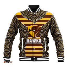 AFL - Hawks Baseball Jacket Mix Dot Aboriginal