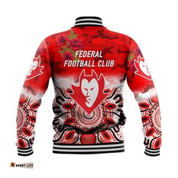 Federal Football Club ANZAC Baseball Jacket Indigenous Vibes