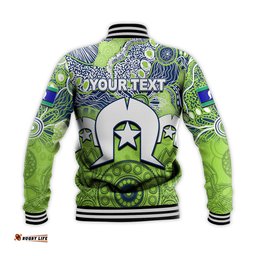 Custom Personalised Raiders Torres Strait Islanders Mix Aboriginal Baseball Jacket