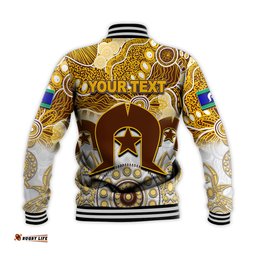 Custom Personalised Hawks Australian Football Torres Strait Islanders Mix Aboriginal Baseball Jacket