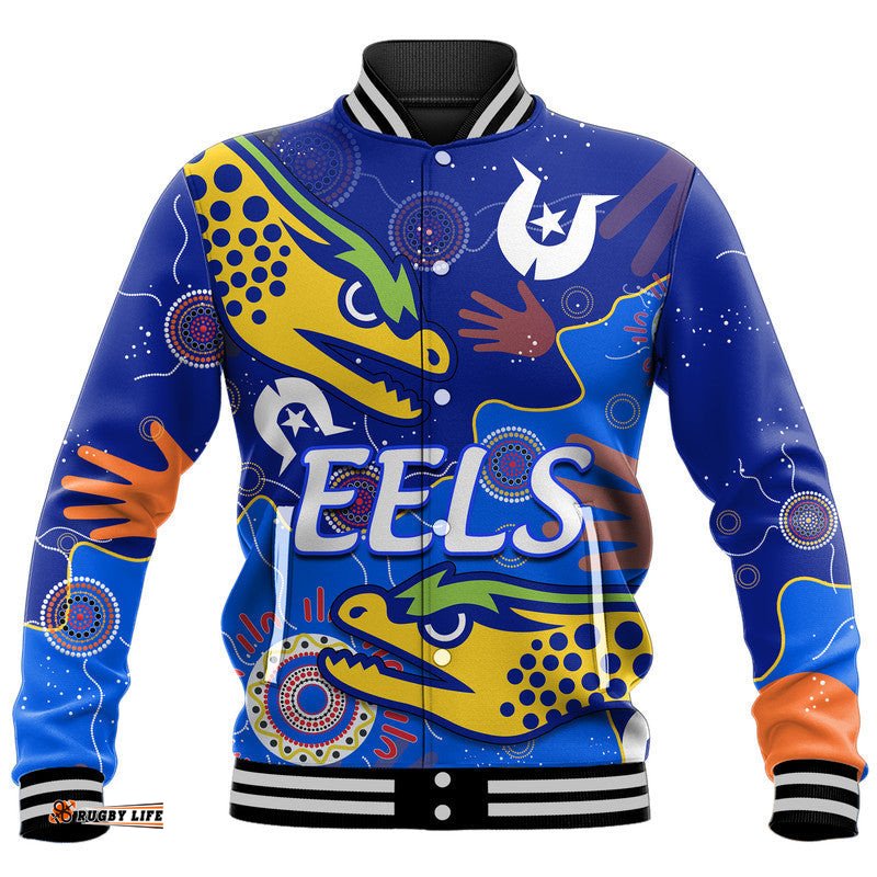 Custom Text And Number Parramatta Eels NAIDOC Week Baseball Jacket Torres Strait Eels Aboriginal