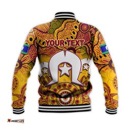 Custom Personalised Broncos Torres Strait Islanders Mix Aboriginal Baseball Jacket