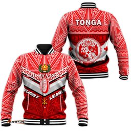 Tonga Rugby Mate Ma'a Tonga Tapa Pattern Baseball Jacket