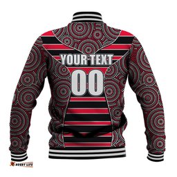 AFL - Bombers Baseball Jacket Mix Dot Aboriginal