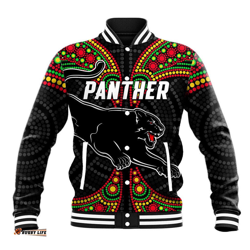 Panthers Liquorice Allsorts Rugby Aboriginal Baseball Jacket