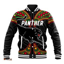 Panthers Liquorice Allsorts Rugby Aboriginal Baseball Jacket