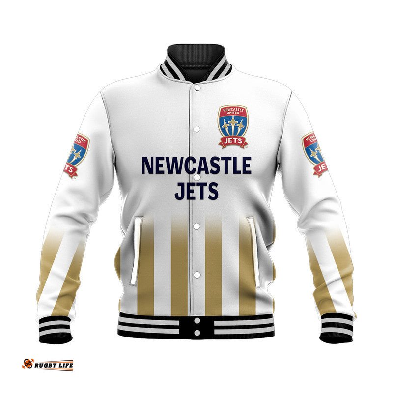Custom Personalised Newcastle Jets Baseball Jacket Soccer Club Original Style - Blue