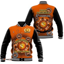 Perth Scorchers Cricket Baseball Jacket Indigenous 5th Champions BBL Proud