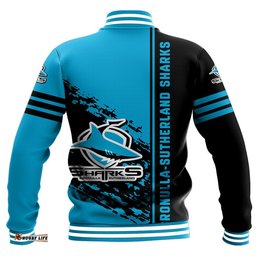 Cronulla-Sutherland Sharks Baseball Jacket Quarter Style - NRL