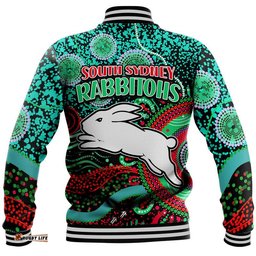 Rabbitohs Rugby Baseball Jacket Aboriginal Dots Verion