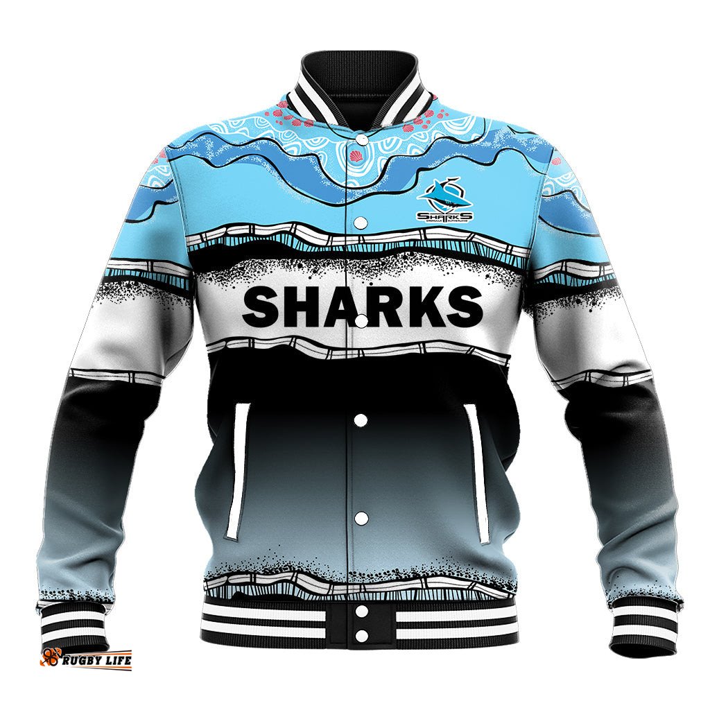 Cronulla-Sutherland Sharks Rugby Baseball Jacket Simple Style