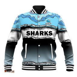 Cronulla-Sutherland Sharks Rugby Baseball Jacket Simple Style