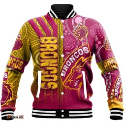 Vibe Hoodie Clothing - Brisbane Broncos Sporty Style Baseball Jackets