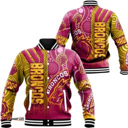 Vibe Hoodie Clothing - Brisbane Broncos Sporty Style Baseball Jackets