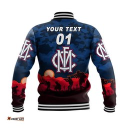 Custom Personalised Melbourne Demons ANZAC Baseball Jacket Simple Style