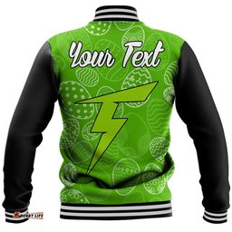 Custom Personalised Sydney Thunder Cricket Happy Easter Day Baseball Jacket Simple Style