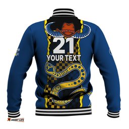 Custom Text And Number NRL Combine Cowboys and Parra Eels Baseball Jacket Sporty Style