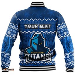 Custom Personalised Titans Aboriginal Gold Coast Christmas Vibe Baseball Jacket