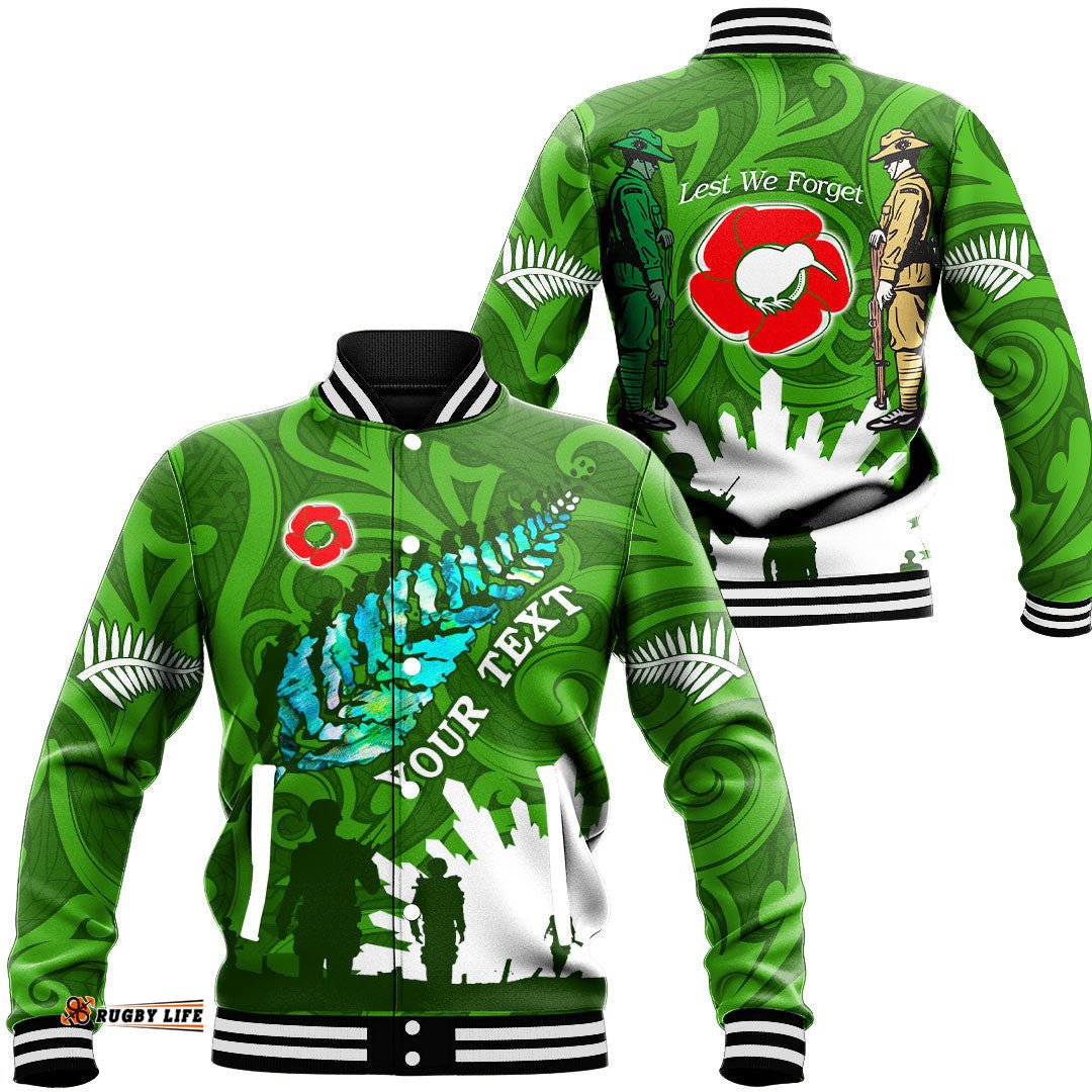 Vibe Hoodie Clothing - Custom New Zealand Anzac Walking In The Sun Baseball Jacket
