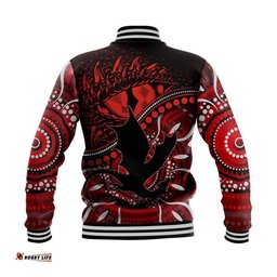St. George Illawarra Dragons Baseball Jacket Dragons Aboriginal Dreamtime Style
