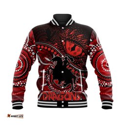 St. George Illawarra Dragons Baseball Jacket Dragons Aboriginal Dreamtime Style