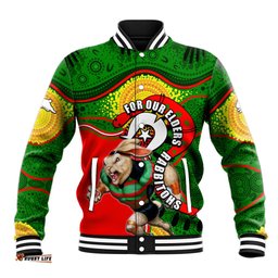 Rabbitohs Mascot NRL Baseball Jacket NAIDOC