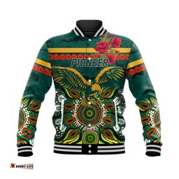 Pioneer Football Club ANZAC Baseball Jacket Indigenous Vibes