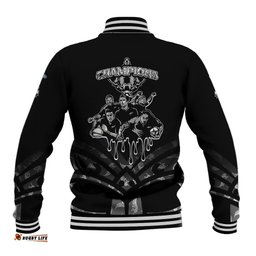 New Zealand Warriors and All Black Baseball Jacket Go Champions DT02