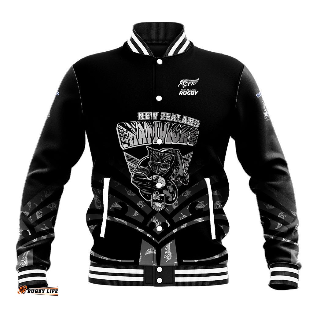 New Zealand Warriors and All Black Baseball Jacket Go Champions DT02
