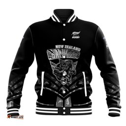 New Zealand Warriors and All Black Baseball Jacket Go Champions DT02