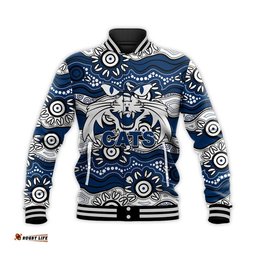 Custom Personalised Geelong Cats Baseball Jacket Aboriginal Version