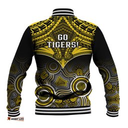 Richmond Football Baseball Jacket Tigers Aboriginal Mix Polynesian Pattern