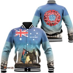 Vibe Hoodie Clothing - Anzac Lest We Forget The Light Horse Baseball Jacket