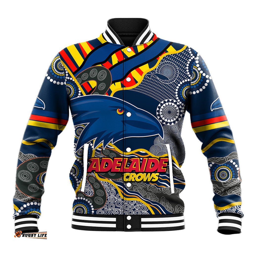 The Crows Football Baseball Jacket Adelaide Be Unique Aboriginal Dots