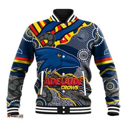 The Crows Football Baseball Jacket Adelaide Be Unique Aboriginal Dots