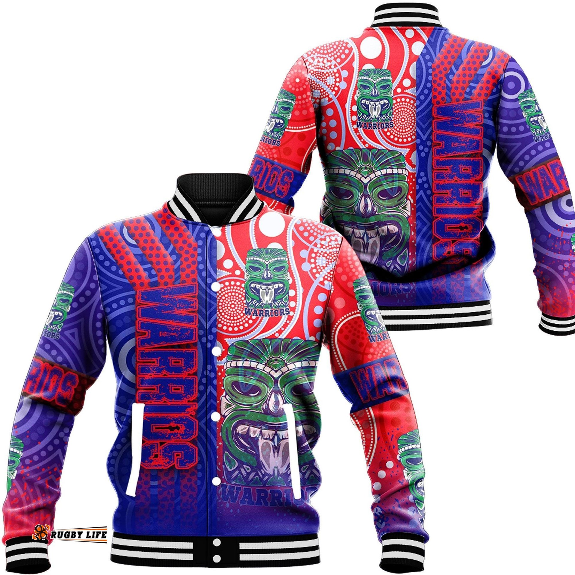 Vibe Hoodie Clothing - New Zealand Warriors Sporty Style Baseball Jackets
