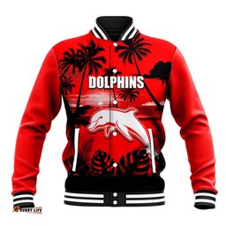 NRL Dolphins Baseball Jacket Summer Vibe Style