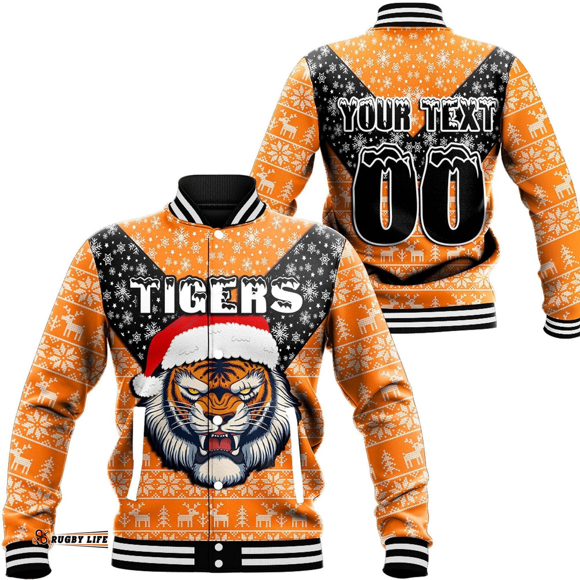 Custom Vibe Hoodie Clothing - Wests Tigers Aboriginal Tattoo Baseball Jackets