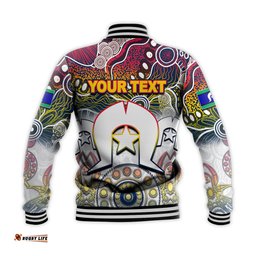 Custom Personalised Crows Australian Football Torres Strait Islanders Mix Aboriginal Baseball Jacket
