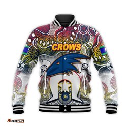 Custom Personalised Crows Australian Football Torres Strait Islanders Mix Aboriginal Baseball Jacket