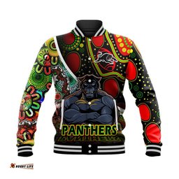 Penrith Panthers Baseball Jacket Strong Panthers Legend With Special Aboriginal Style