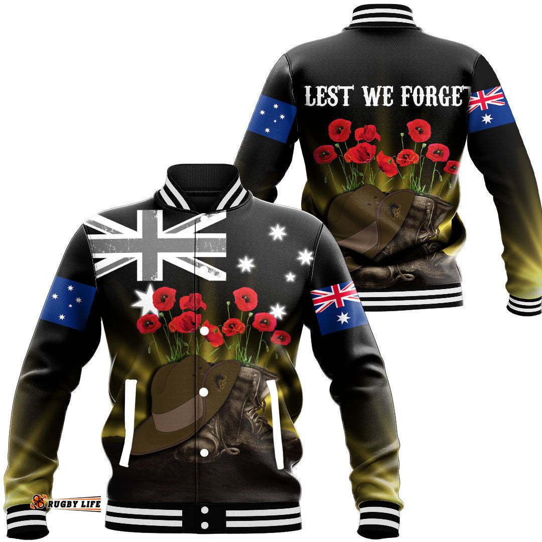 Vibe Hoodie Clothing - Anzac Day Hat & Boots Baseball Jacket