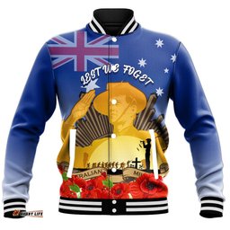 Vibe Hoodie Clothing - Custom Australia Anzac Day Soldier Salute Baseball Jacket