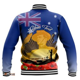 Vibe Hoodie Clothing - Custom Australia Anzac Day Soldier Salute Baseball Jacket