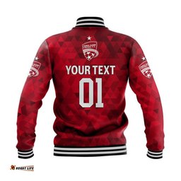 Custom Personalised Adelaide United The Reds Baseball Jacket Soccer Club Original Style - Red