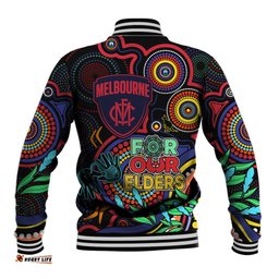 Demons Football Aboriginal Art Baseball Jacket NAIDOC Indigenous Tribal