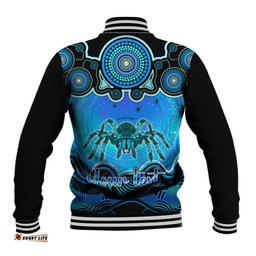 Personalised Australia Scorpio Tarantulas Spider Zodiac Baseball Jacket Auz Astrology Aboriginal - Aqua