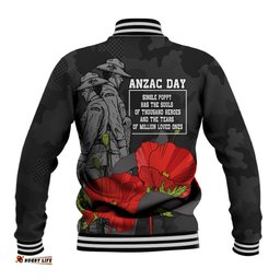 ANZAC Day Baseball Jacket Soldiers Fighting at War