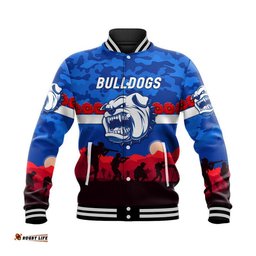 Custom Personalised Western Bulldogs ANZAC Baseball Jacket Simple Style